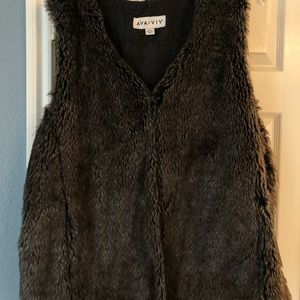Ava and Viv faux fur vest
